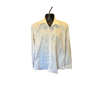 Finshley & Harding Slim Fit Men's White Dress Shirt Size 42 Long Sleeve Formal